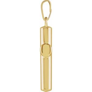 14K Yellow Gold 19x15 mm Cross Pendant