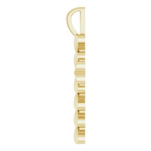 14K Yellow Gold 20.76x11.43 mm Heart Cross Pendant