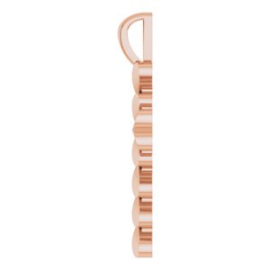 14K Rose Gold 20.76x11.43 mm Heart Cross Pendant