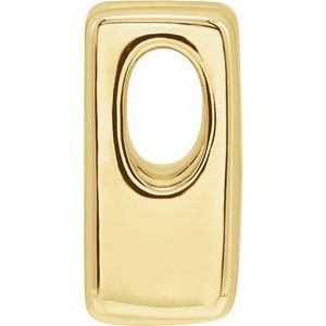 14K Yellow Gold Block Initial H Slide Pendant