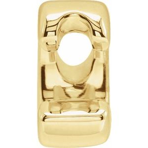 14K Yellow Gold Block Initial C Slide Pendant