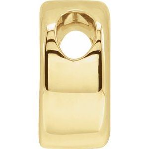 14K Yellow Gold Block Initial D Slide Pendant