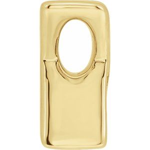 14K Yellow Gold Block Initial K Slide Pendant