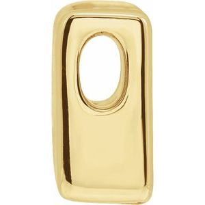 14K Yellow Gold Block Initial N Slide Pendant