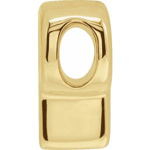 14K Yellow Gold Block Initial P Slide Pendant