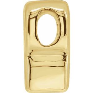 14K Yellow Gold Block Initial S Slide Pendant