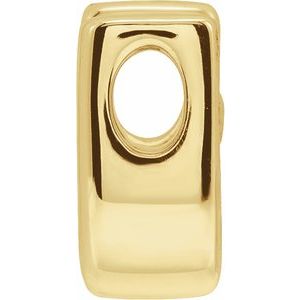 14K Yellow Gold Block Initial U Slide Pendant