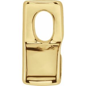 14K Yellow Gold Block Initial X Slide Pendant