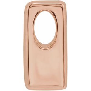 14K Rose Gold Block Initial A Slide Pendant