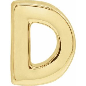 14K Yellow Gold Block Initial D Slide Pendant