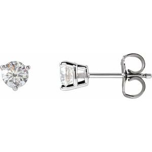14K White Gold 1/2 CTW Natural Diamond Earrings