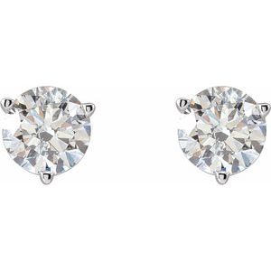 14K White Gold 1 CTW Natural Diamond Earrings