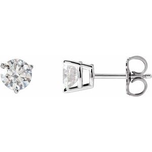 14K White Gold 1 CTW Lab-Grown Diamond Earrings