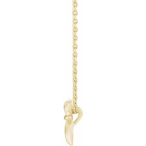 14K Yellow Gold 10x7.72 mm Cross 16-18" Necklace