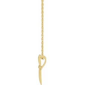 14K Yellow Gold 14.65x11.2 mm Cross 16-18" Necklace