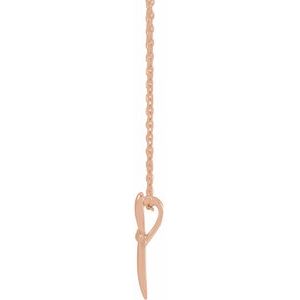 14K Rose Gold 14.65x11.2 mm Cross 16-18" Necklace
