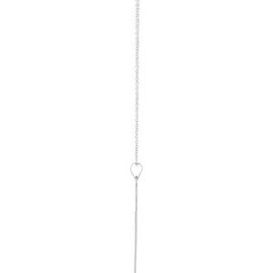 14K White Gold 36.8x18 mm Cross 18" Necklace