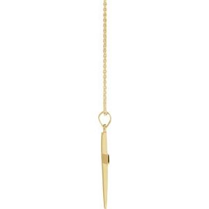14K Yellow Gold Cross 18" Necklace
