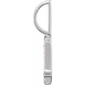 14K White Gold .08 CTW Natural Diamond Gothic Initial X Charm/Pendant