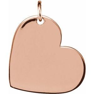 14K Rose Gold Be PoshÂ® Engravable Heart Pendant