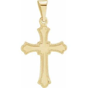 14K Yellow Gold Cross Pendant