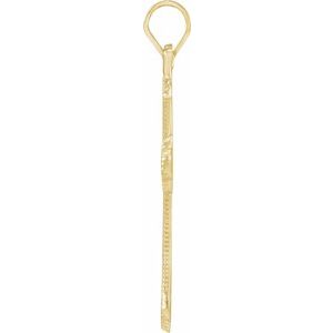 14K Yellow Gold Cross Pendant