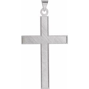Sterling Silver 25.9x12 mm Cross Pendant
