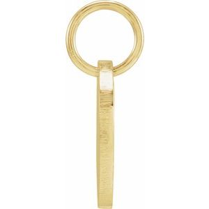 18K Yellow Gold Vermeil Be PoshÂ® Engravable Disc Pendant