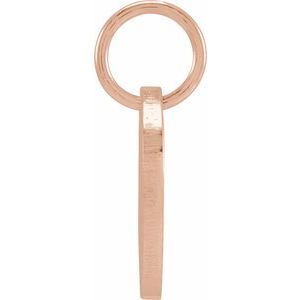 14K Rose Gold Be PoshÂ® Engravable Disc Pendant