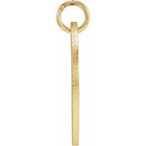 14K Yellow Gold Be PoshÂ® Engravable Disc Pendant