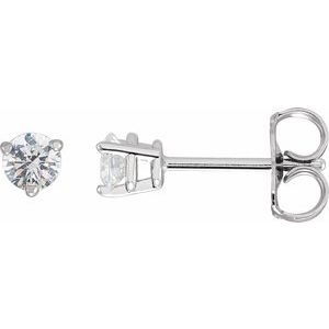 14K White Gold 1/3 CTW Natural Diamond Earrings