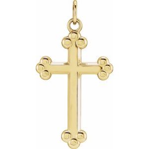 14K Yellow Gold Cross Pendant