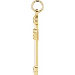14K Yellow Gold Cross Pendant