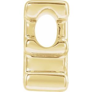 14K Yellow Gold Block Initial E Slide Pendant
