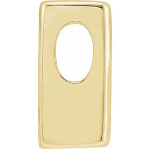 14K Yellow Gold Block Initial I Slide Pendant