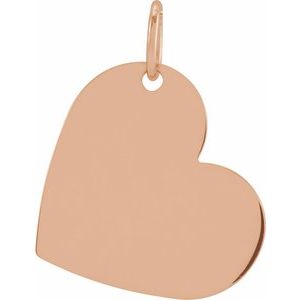 14K Rose Gold Be PoshÂ® Engravable Heart Pendant
