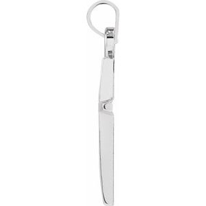 14K White Gold 23.38x11.75 mm Cross Pendant