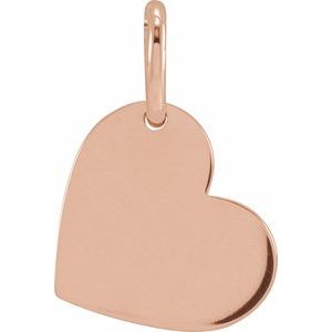 14K Rose Gold Be PoshÂ® Engravable Heart Pendant
