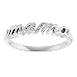 Platinum Mama Ring