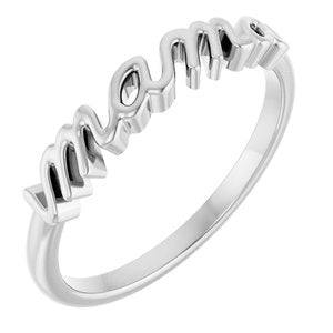 Platinum Mama Ring