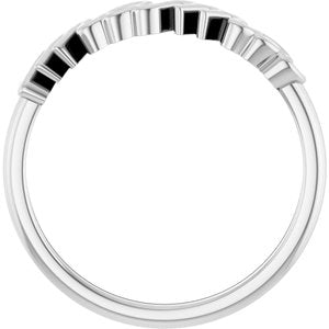 10K White Gold Mama Ring