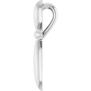 14K White Gold 17x13 mm Cross 16-18" Necklace