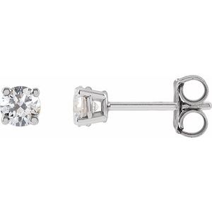14K White Gold 1/6 CTW Lab-Grown Diamond Earrings
