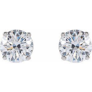 14K White Gold 3 CTW Lab-Grown Diamond Earrings