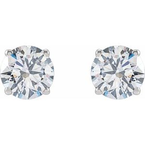 14K White Gold 1 CTW Lab-Grown Diamond Earrings