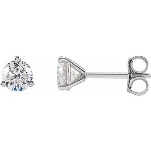 14K White Gold 5/8 CTW Lab-Grown Diamond Stud Earrings