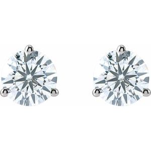 14K White Gold 3 CTW Lab-Grown Diamond Stud Earrings