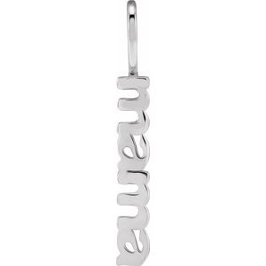 14K White Gold Mama Charm/Pendant