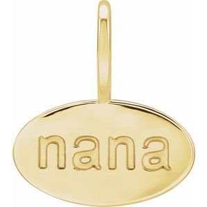 14K Yellow Gold Nana Charm/Pendant