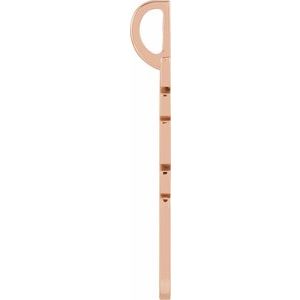 14K Rose Gold WWJD Charm/Pendant